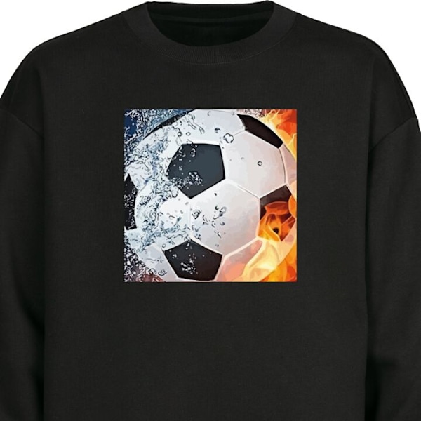 Sweatshirt for Voksen | Klassisk Collegegenser Fotball Ild svart M