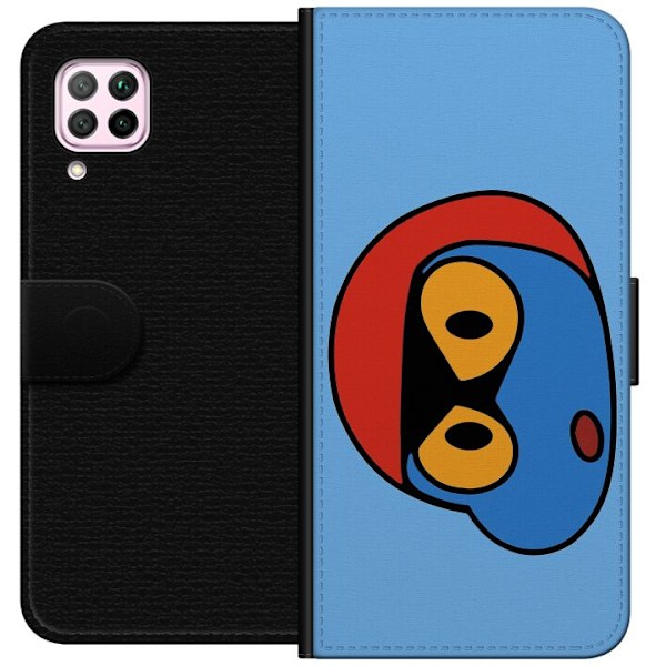 Huawei P40 lite Lompakkokotelo Bold Bot Head
