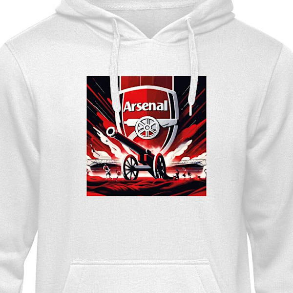 Hoodie för Vuxen | Bekväm Huvtröja Arsenal vit XL