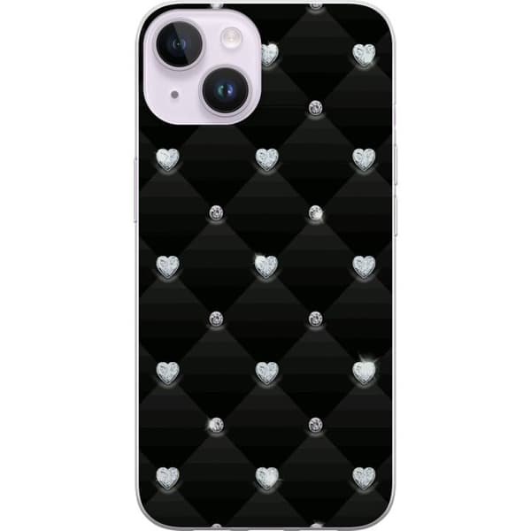 Kompatibelt Mobildeksel til Apple iPhone 14 Bling Hjerte