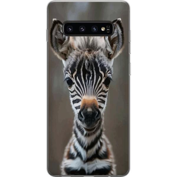 Samsung Galaxy S10 Gennemsigtig cover Giraf Dyretema Afrika Natur Grafisk Motiv Savanne Vilde Dyr Populær Vægkunst Eksotisk Tema