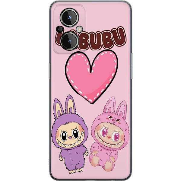 OnePlus Nord N20 5G Läpinäkyvä kuori Labubu Pink Monster