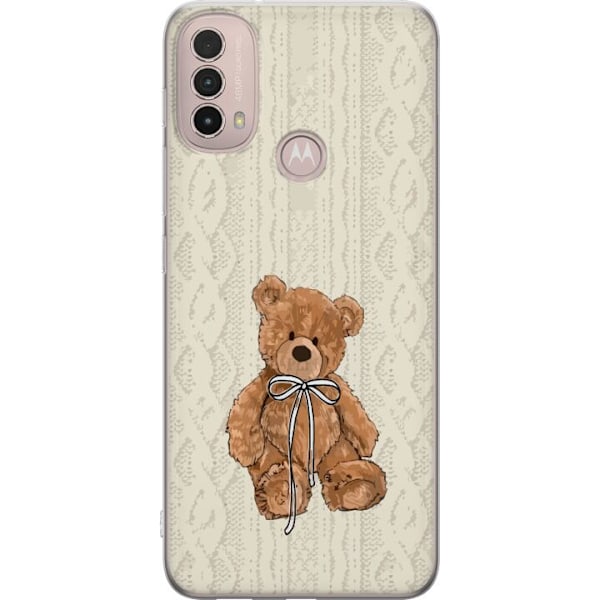 Motorola Moto E40 Genomskinligt Skal Liten Nalle – klassisk nalle i enkel design
