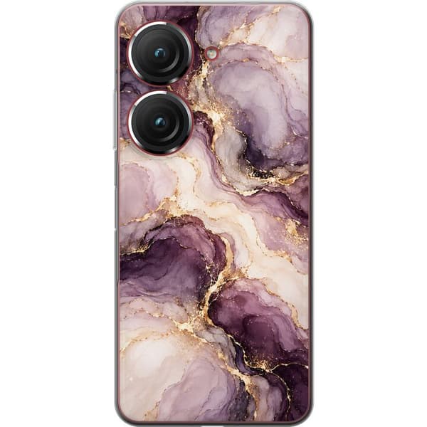 Kompatibelt Mobildeksel til Asus Zenfone 9 Plommemarmor lila