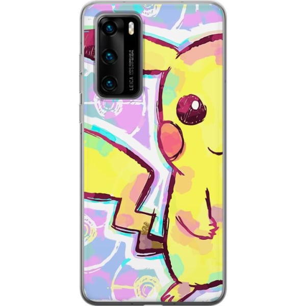 Huawei P40 Gennemsigtig cover Pikachu 3D