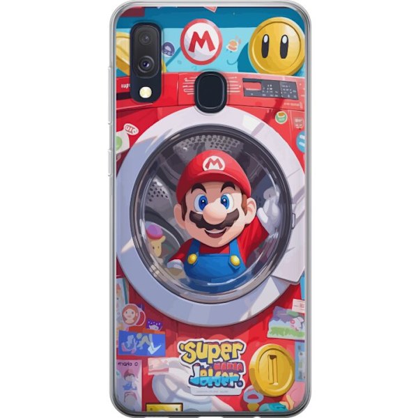 Samsung Galaxy A40 Läpinäkyvä kuori Mario