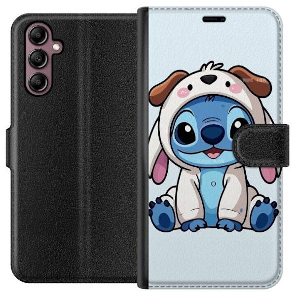 Samsung Galaxy A14 5G Tegnebogsetui Stitch Hundekostume Lilo & Stitch Disney Sjovt Design Blå Udlænding Tegneseriekarakter Populær Børne Disney Fi