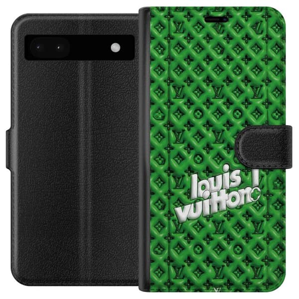 Yhteensopiva Lompakkokotelo Google Pixel 6a Innoitettu vihreä monogrammi logolla vihreä