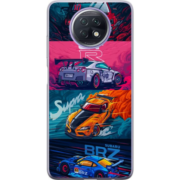 Xiaomi Redmi Note 9T Läpinäkyvä kuori Subaru Racing