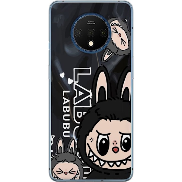 OnePlus 7T Läpinäkyvä kuori <nl>Labubu Black Energy - Musta