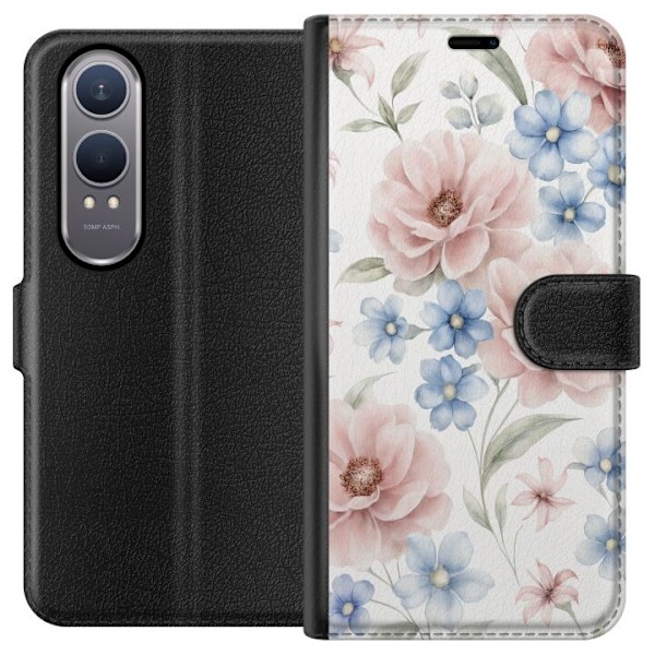 OnePlus Nord CE4 Lite Lommeboketui Romantiske blomster