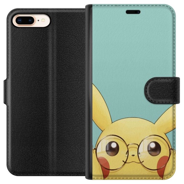 Apple iPhone 8 Plus Lompakkokotelo Pikachu lasit