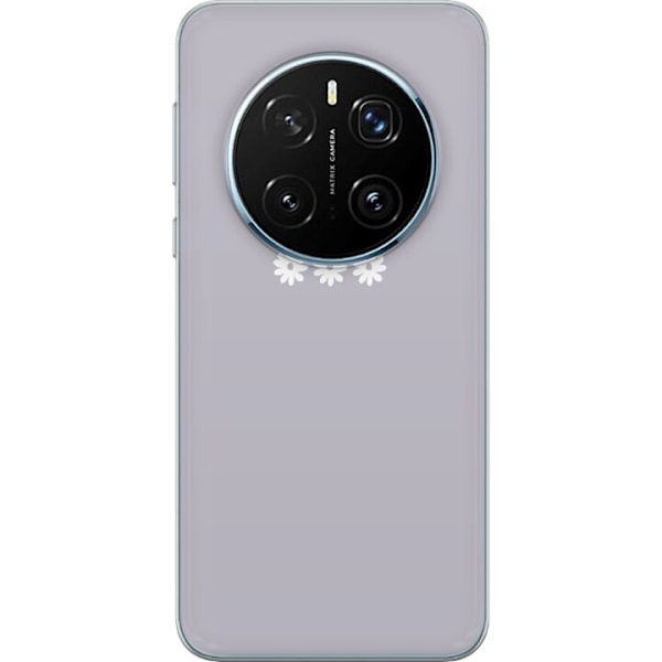 Honor Magic7 Pro Läpinäkyvä kuori Lila Blomminimalismi - tyylikäs kukkakuva lila taustalla