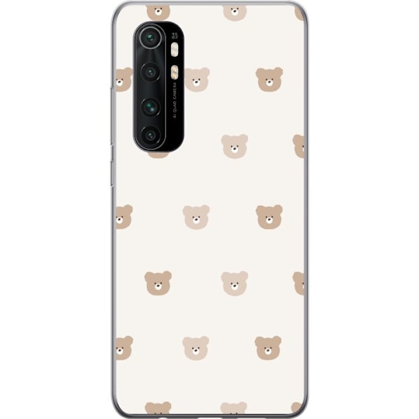 Xiaomi Mi Note 10 Lite Läpinäkyvä kuori Teddy-tausta - söp