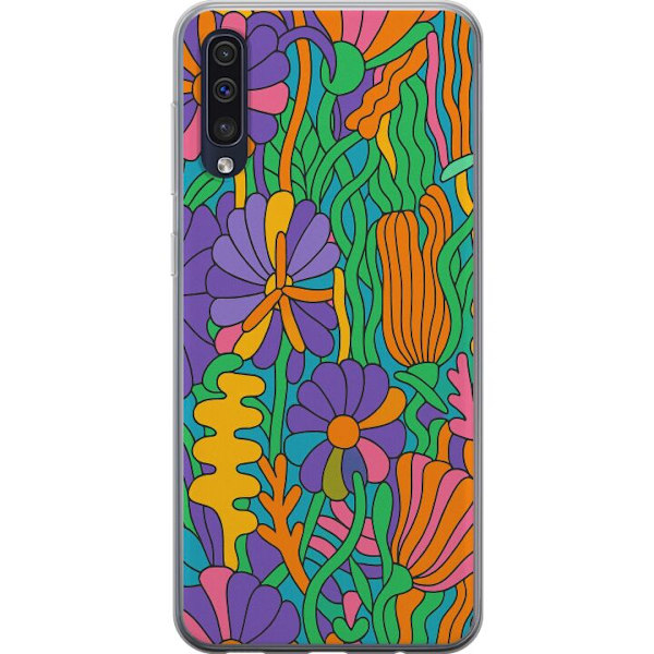 Samsung Galaxy A50 Läpinäkyvä kuori Värien räjähdys