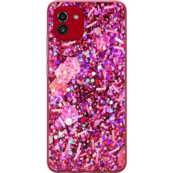 Samsung Galaxy A03 Genomskinligt Skal Glitter