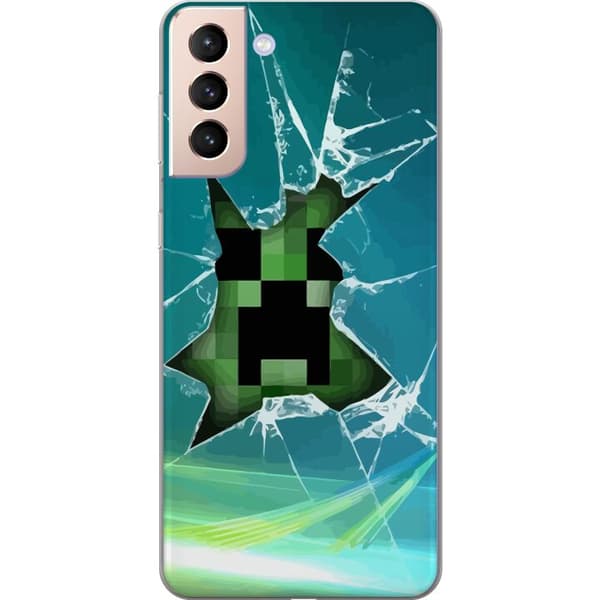 Kompatibelt Mobilskal till Samsung Galaxy S21 MineCraft