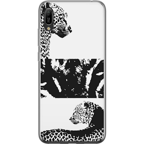 Huawei Y6 Pro (2019) Läpinäkyvä kuori Leopard Faces