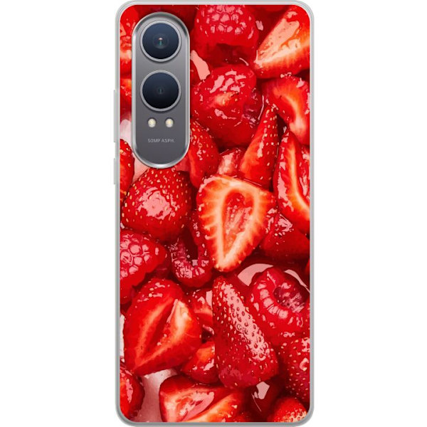 OnePlus Nord CE4 Lite Genomskinligt Skal Jordgubbsmönster – sött motiv med sommarkänsla