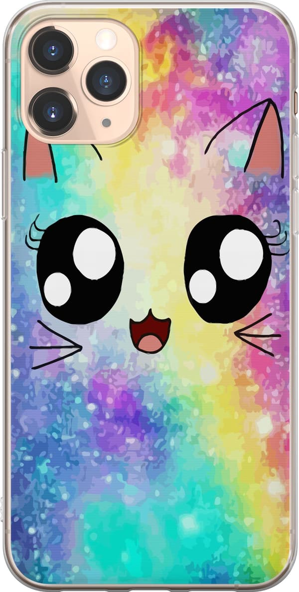 Kompatibelt Mobilskal till Apple iPhone 11 Pro Cute Cat Galaxy