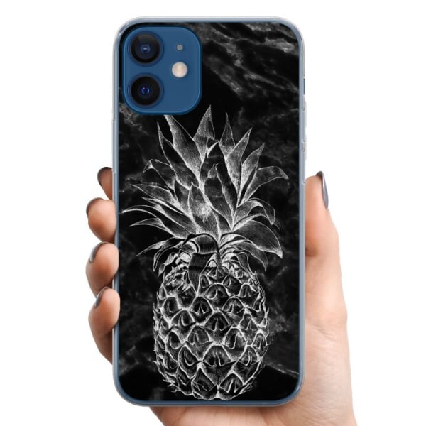 Apple iPhone 12 mini TPU Mobildeksel Marmor Ananas