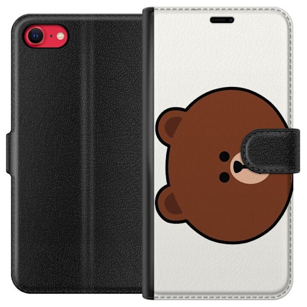 Apple iPhone SE (2020) Lompakkokotelo line friends brown
