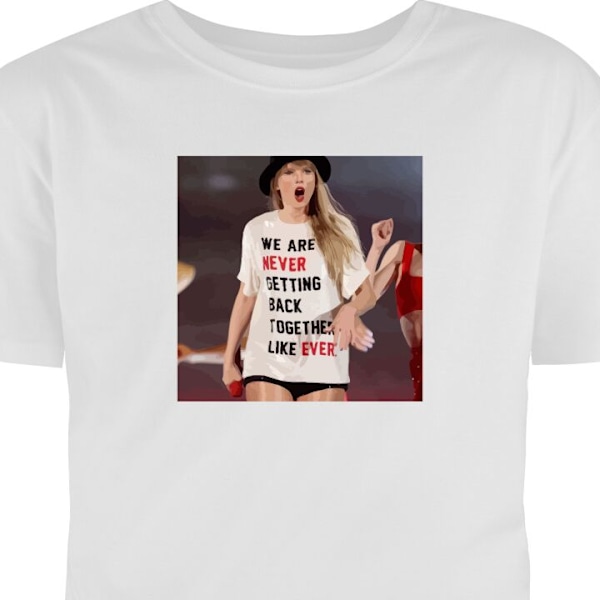 T-shirt för Vuxen | Klassisk Vuxen-T-shirt Taylor Swift - Like Ever vit S