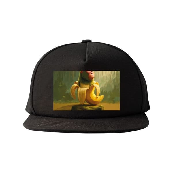 Snapback-lue svart one size