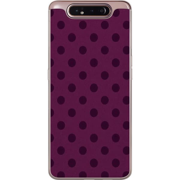 Kompatibelt Mobilskal till Samsung Galaxy A80 Plum Pop Dots lila