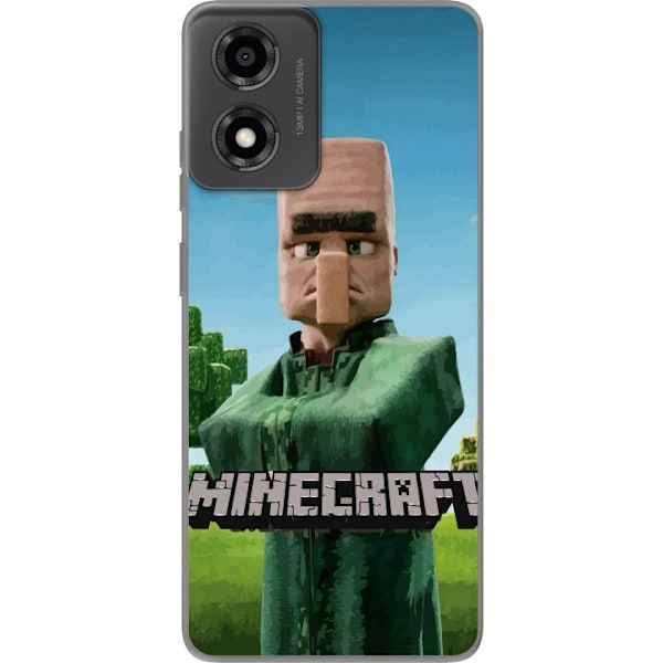 Motorola Moto E14 Gennemsigtig cover A Minecraft Movie