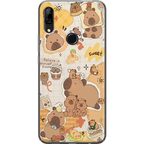 Huawei P Smart Z Gjennomsiktig deksel Kawaii capybara mobilskal med gulliga djurmotiv