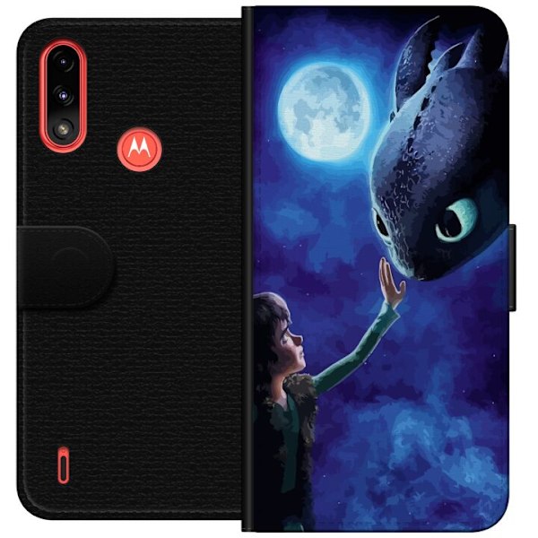 Motorola Moto E7 Power Tegnebogsetui Dragetræneren