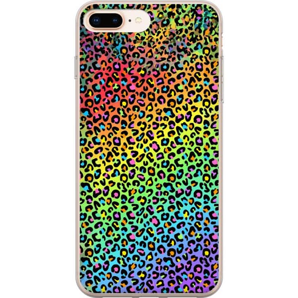Kompatibelt Mobildeksel til Apple iPhone 7 Plus Rainbowfarget leopardmønster i moderne popartdesign flerfarget