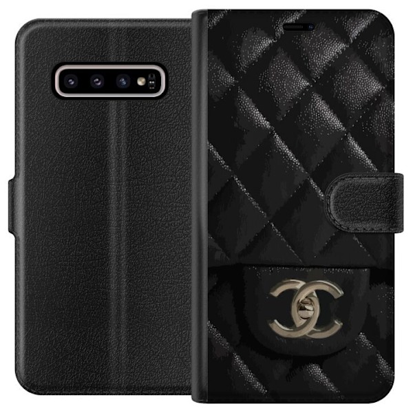 Samsung Galaxy S10+ Tegnebogsetui Chanel Sort