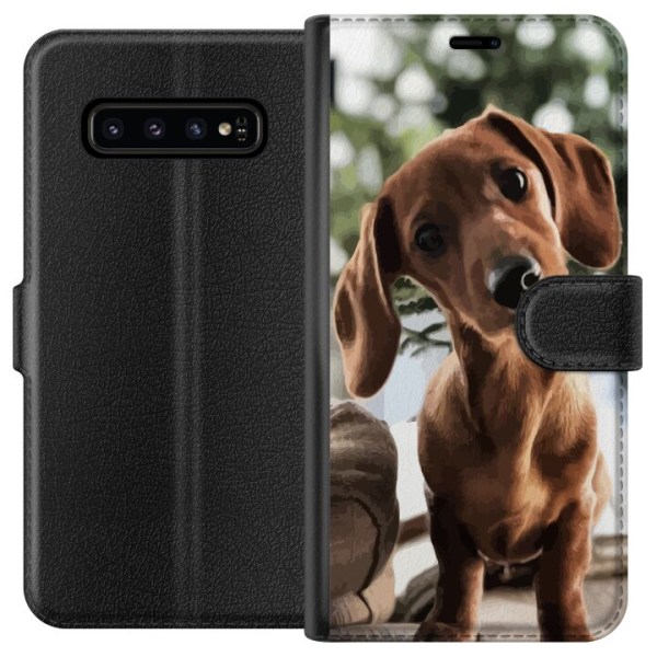 Samsung Galaxy S10 Plånboksfodral Yngre Hund