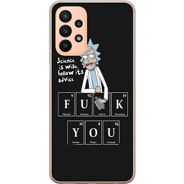 Samsung Galaxy A23 Genomskinligt Skal Rick and Morty Fu*k You