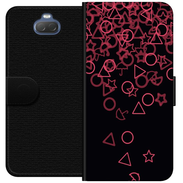 Sony Xperia 10 Plus Plånboksfodral Squid Game Ikoner Serie Design Populärt TV Spel Ikoner Grafiskt Motiv Asiatisk Trend Dramaserie
