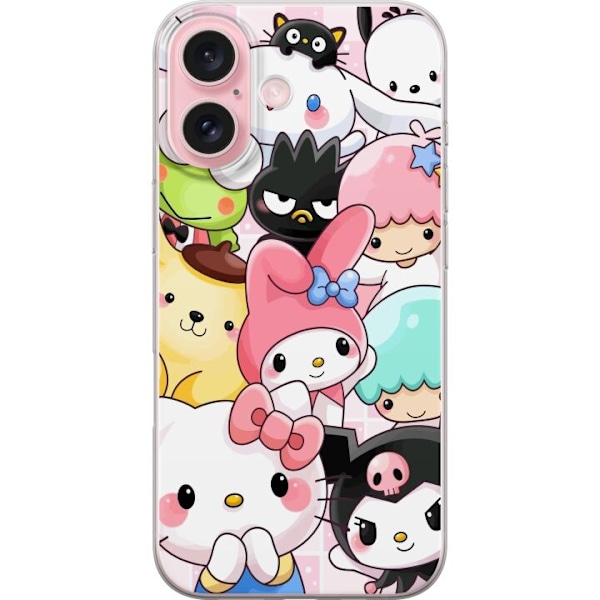 Apple iPhone 16 Gjennomsiktig deksel Kawaii Sanrio Crew