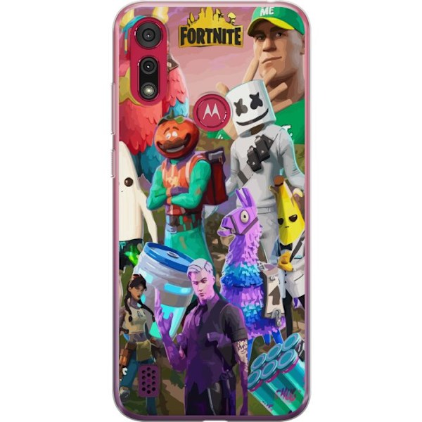 Motorola Moto E6s (2020) Gennemsigtig cover Fortnite