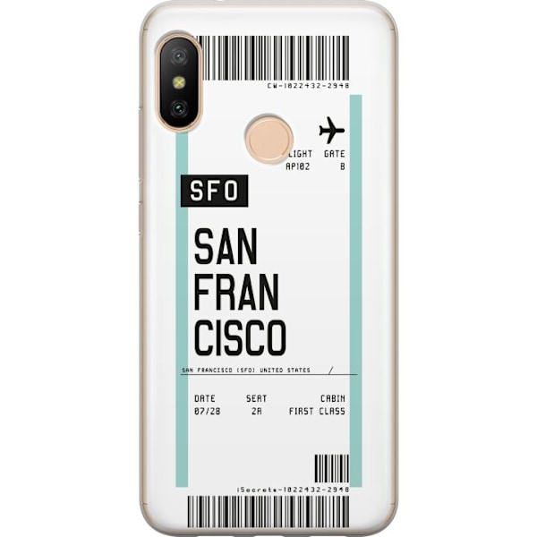 Xiaomi Redmi 6 Pro Genomskinligt Skal San Francisco