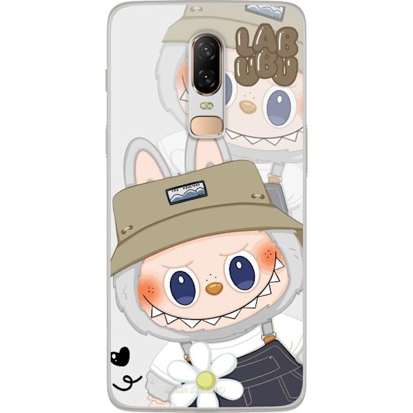 OnePlus 6 Läpinäkyvä kuori Labubu Minimal Mood - Yksinkertainen ja tyylikäs hirviösuunnittelu