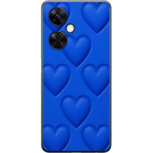 OnePlus Nord CE 3 Lite Gennemsigtig cover Blå Hjerter