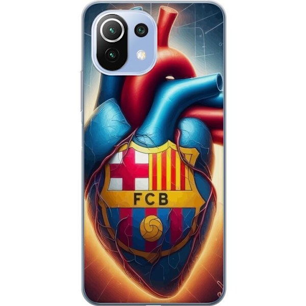 Xiaomi 11 Lite 5G NE Gennemsigtig cover FCB Hjerte