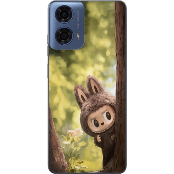 Motorola Moto G04 Genomskinligt Skal Labubu Graffiti Vibes –