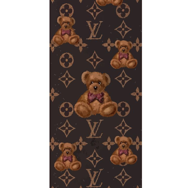 Apple iPhone 13 Pro Lompakkokotelo Louis Vuitton Teddykarhu Kuvio Ylellinen Muotisuunnittelu Suosittu Motiivi Muoti-Trendi Ylelliset Asusteet