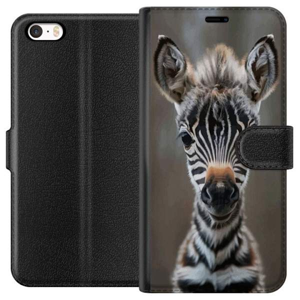 Apple iPhone 5 Tegnebogsetui Giraf Dyretema Afrika Natur Grafisk Motiv Savanne Vilde Dyr Populær Vægkunst Eksotisk Tema