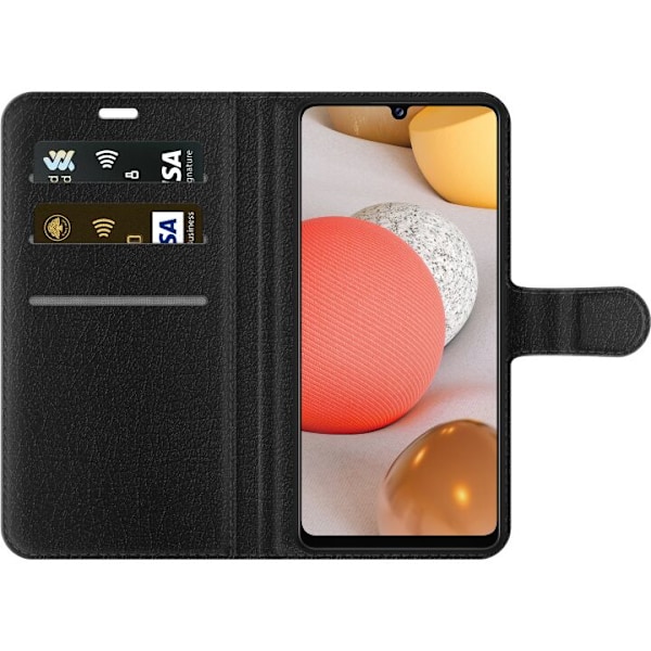 Samsung Galaxy A42 5G Plånboksfodral Svart marmor