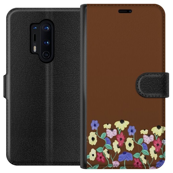 OnePlus 8 Pro Tegnebogsetui Blomster