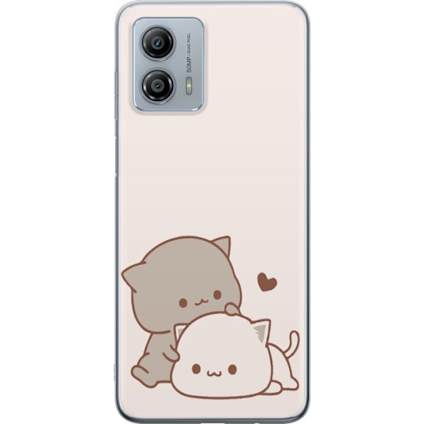 Motorola Moto G53 Gjennomsiktig deksel Kawaii Søte Katter