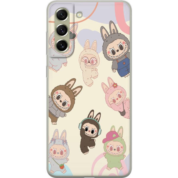 Samsung Galaxy S21 FE 5G Läpinäkyvä kuori Labubu Pop Mart Kokoelma Motiivi Figuuri Kokoelma Suunnittelu Suosittu Taidelelu Pop Mart Luova Graafinen